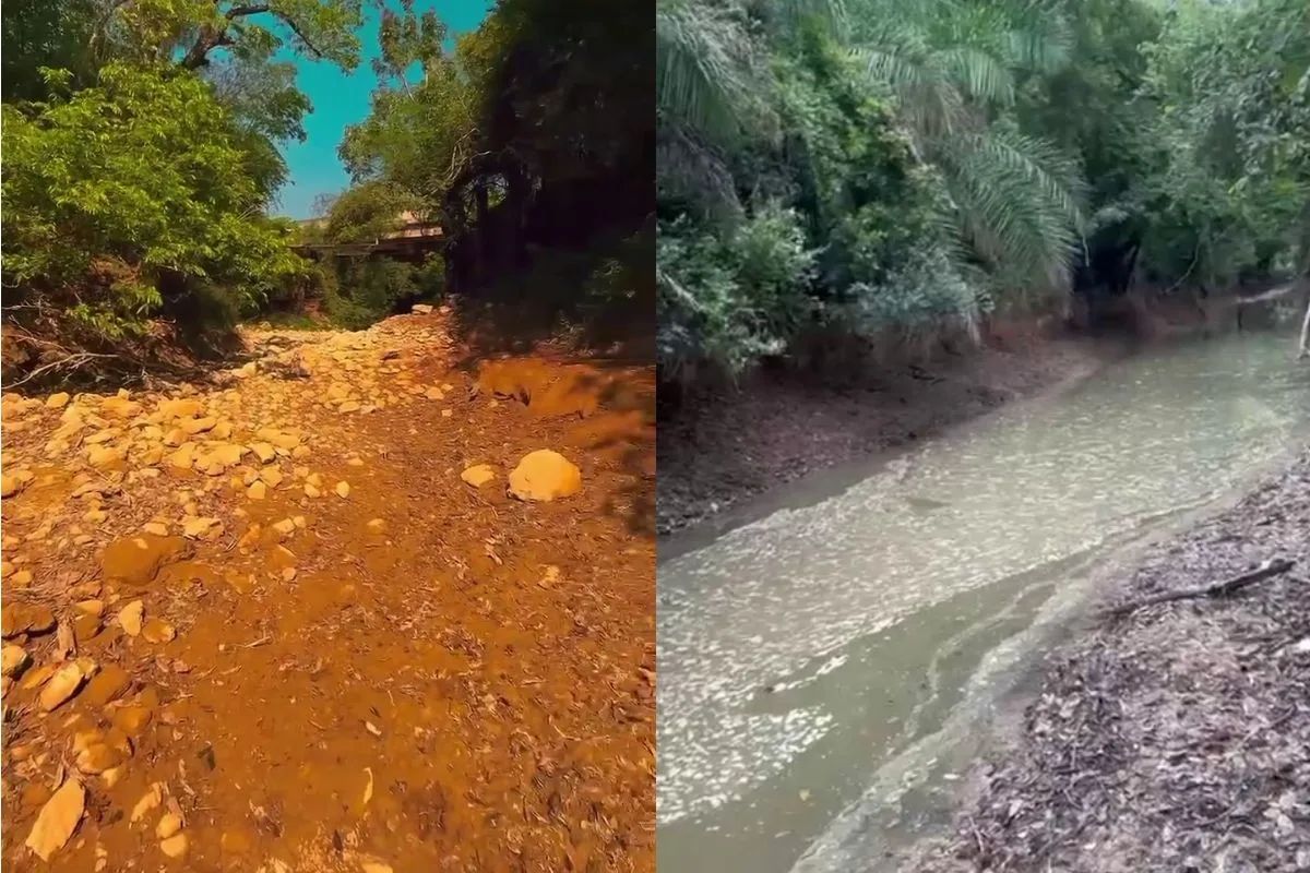 Chuva eleva nível do Rio da Prata, mas trecho de 4 quilômetros continua seco