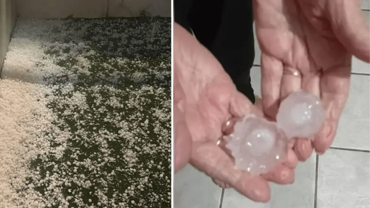 Granizo é registrado em Florianópolis e outras cidades de Santa Catarina