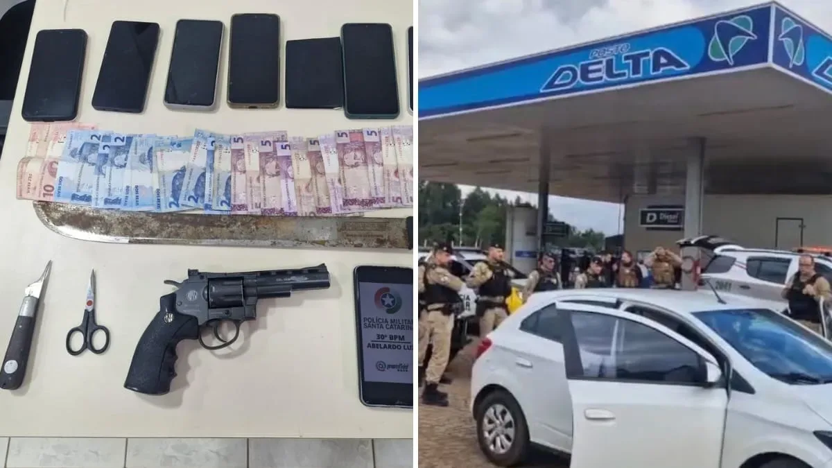 Dois homens são presos após taxista ser roubado e amarrado em Abelardo Luz