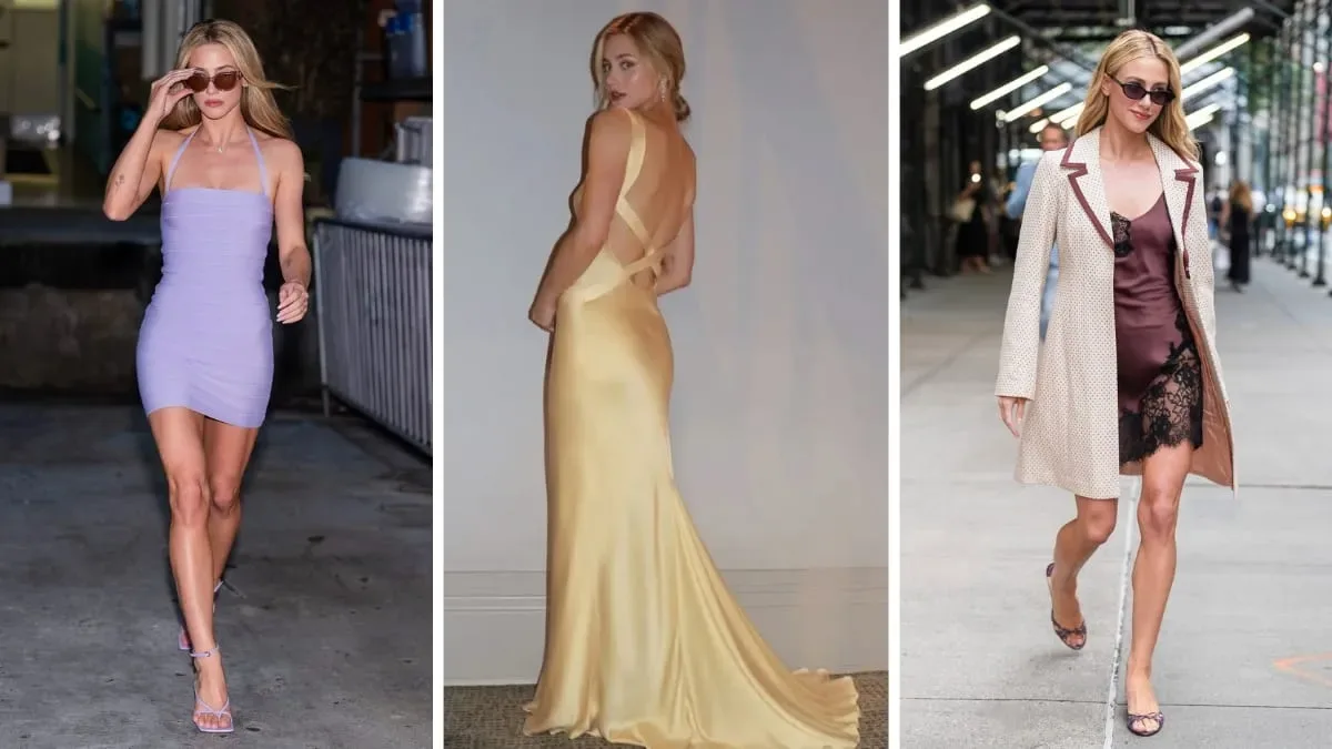 Lili Reinhart usa vestidos de comédias românticas para divulgar novo filme