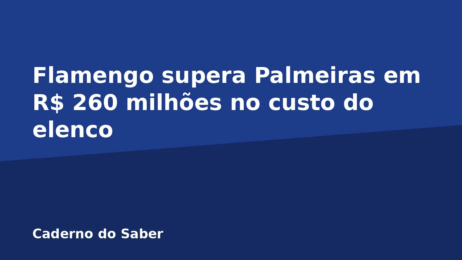 Flamengo supera Palmeiras em R$ 260 milhões no custo do elenco