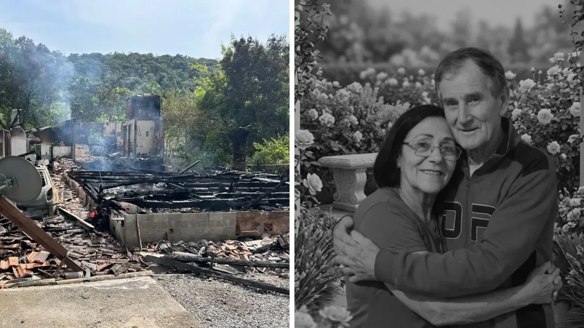 Casal morto em incêndio é sepultado 11 dias após tragédia em Doutor Pedrinho