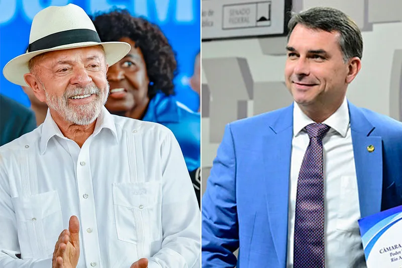 Lula lidera pesquisa, mas Flávio Bolsonaro encosta em cenário sem Marçal