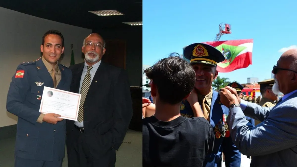 Trajetória de pai inspira filho a alcançar o posto de coronel nos Bombeiros de SC