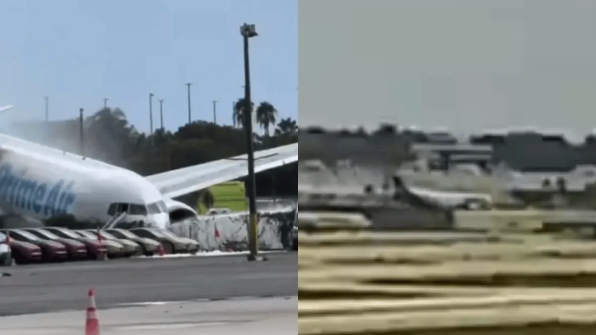 Avião cargueiro da Amazon bate em veículos e deixa cinco mortos em Miami
