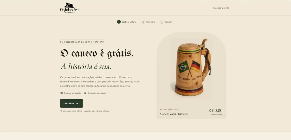 Oktoberfest Blumenau reforça canais oficiais após oferta falsa de caneco