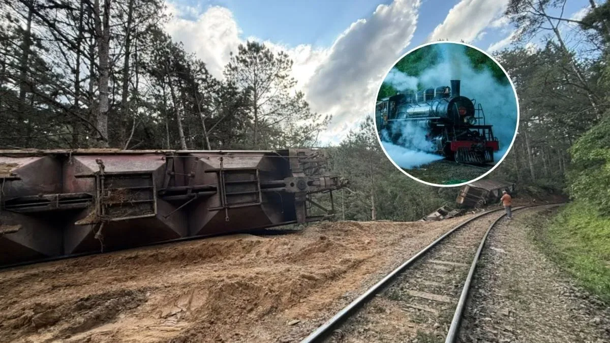 Descarrilamento em Corupá cancela passeio da Maria Fumaça neste domingo