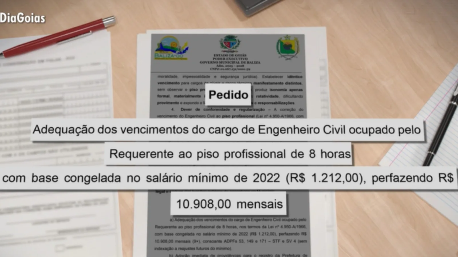 Engenheiro de Baliza é investigado por faltas e pedido de reajuste salarial