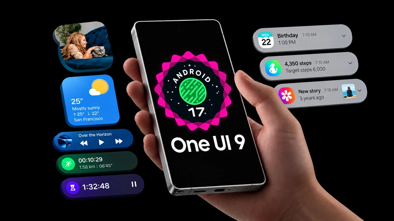Android 17 e One UI 9 chegam a mais celulares Galaxy