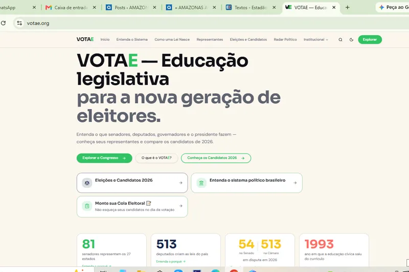Adolescente cria plataforma sobre eleições para orientar jovens eleitores