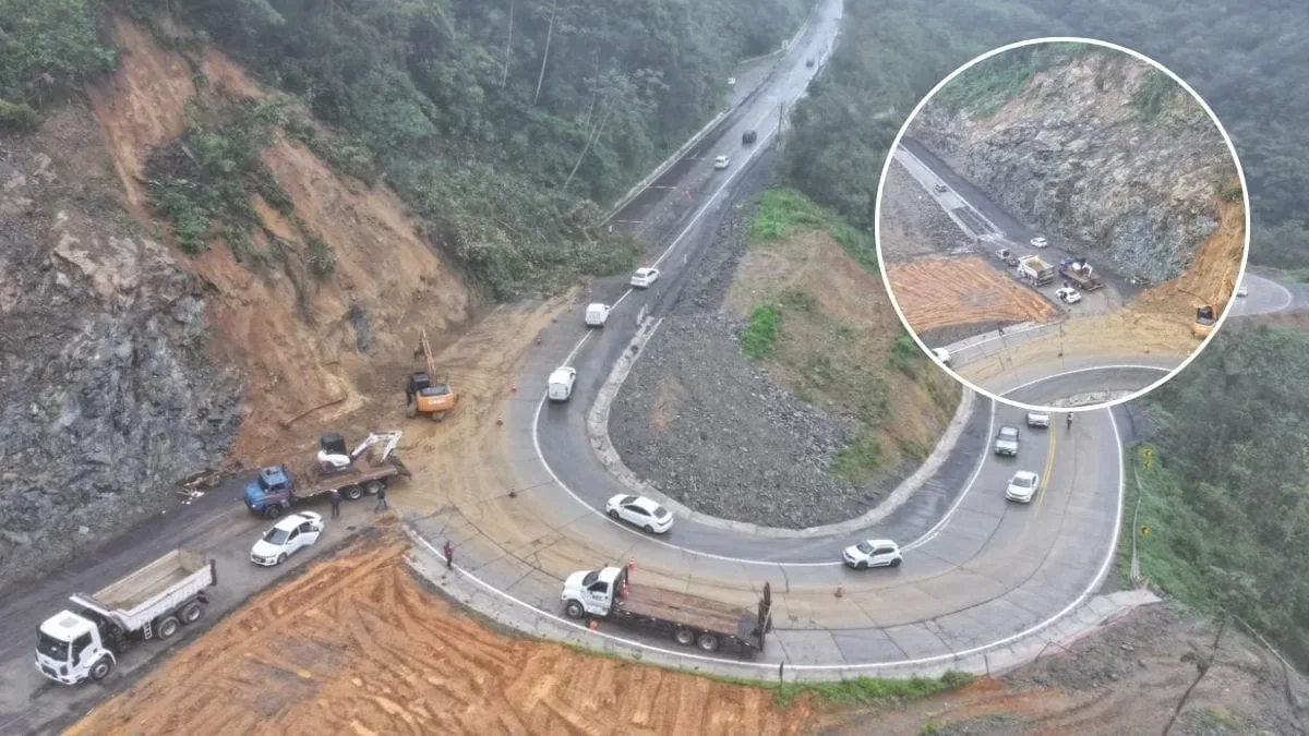 Deslizamento mantém trânsito lento na Serra Dona Francisca, em Joinville