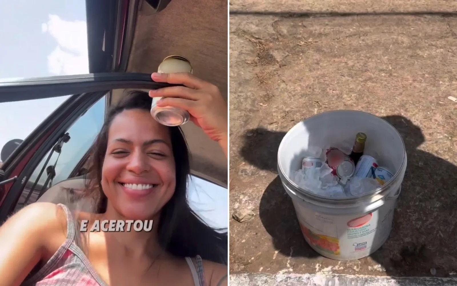 Influenciadora relata encontro com rio, carro com defeito e cerveja no gelo