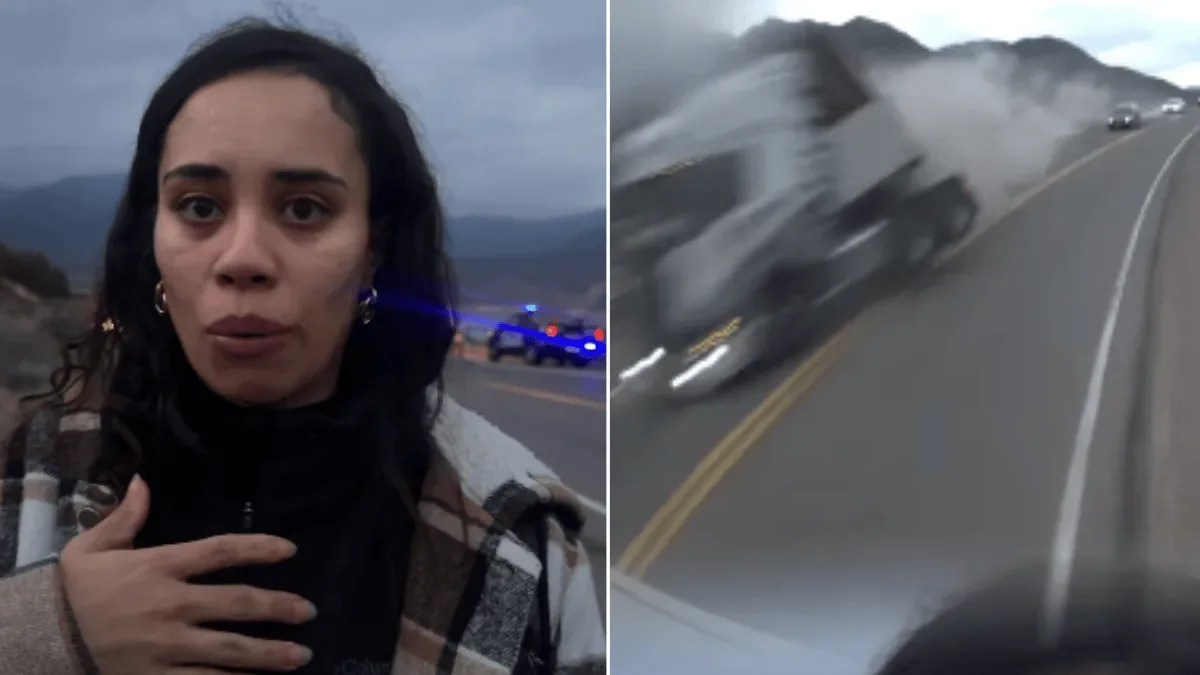 Casal de viajantes evita colisão com caminhão tombado na Argentina