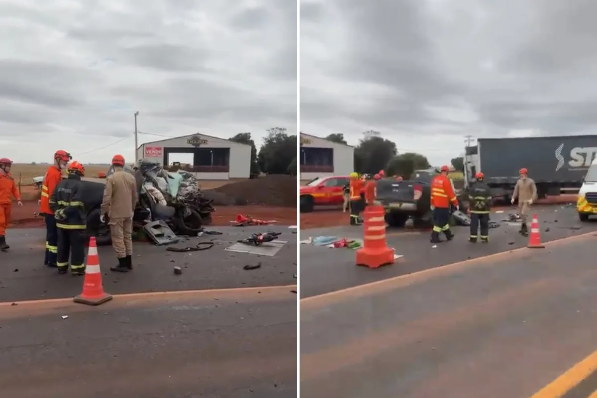 Acidente no km 624 da BR-163 deixa dois mortos e um ferido