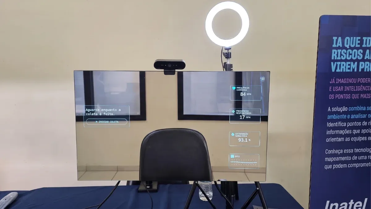 Espelho inteligente estima sinais vitais sem contato com o corpo