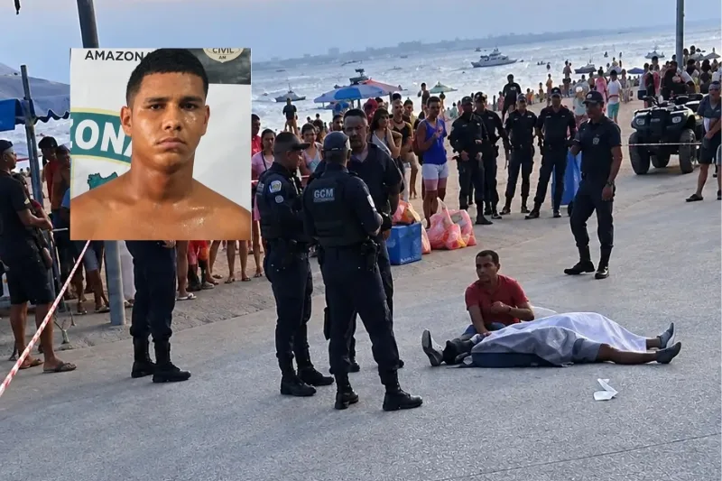 Jovem morre baleado na Praia da Ponta Negra, em Manaus