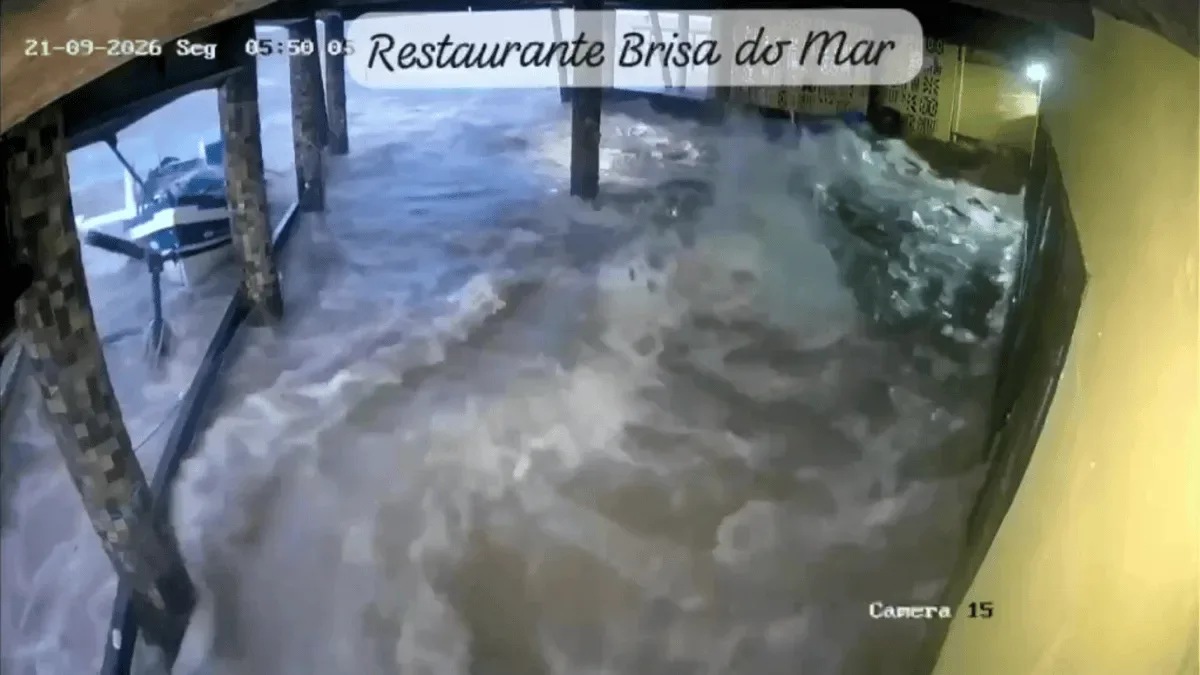 Mar recuou antes de invadir a Praia do Cardoso, confirma Defesa Civil