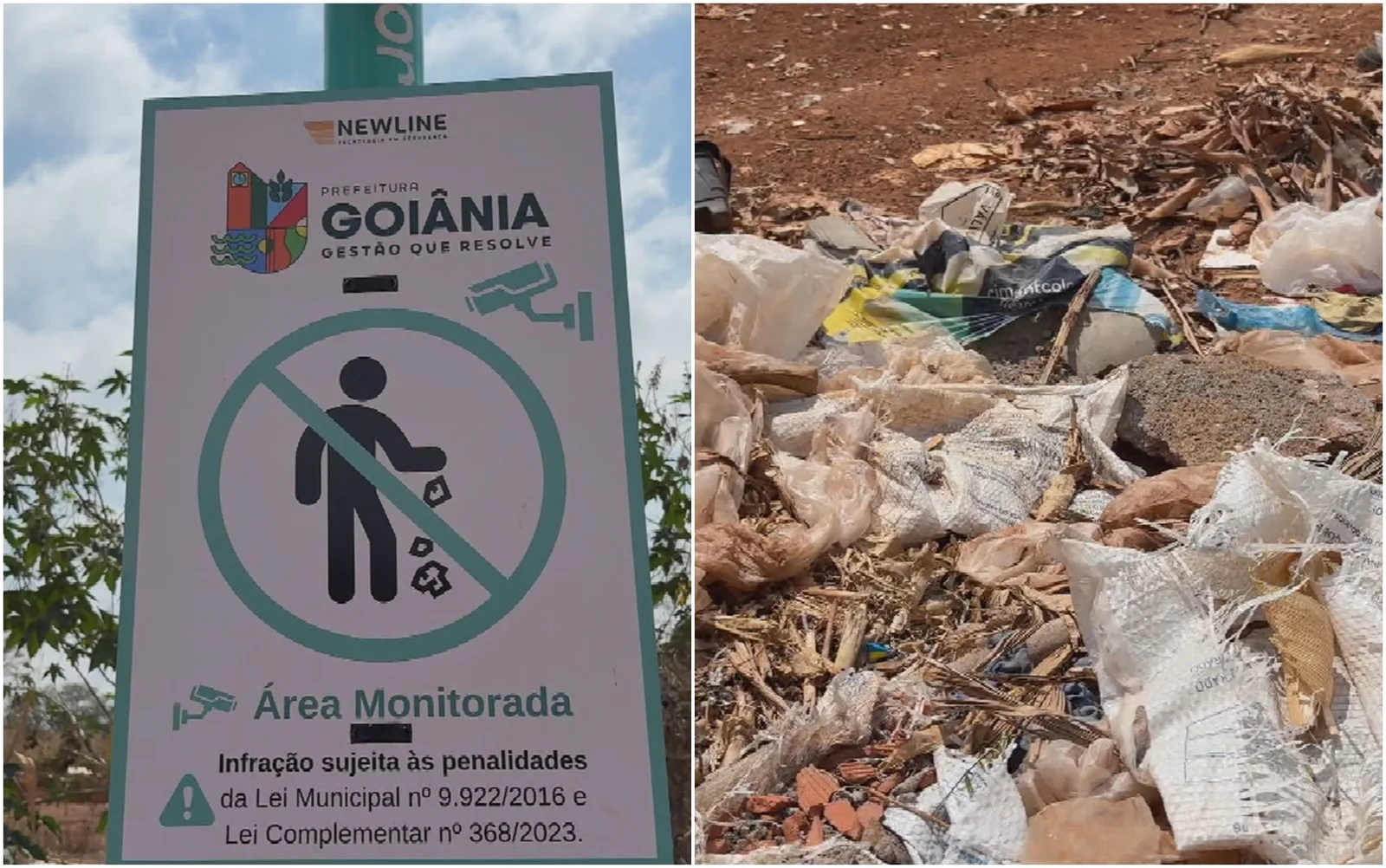 Goiânia testa câmera com reconhecimento facial contra descarte irregular