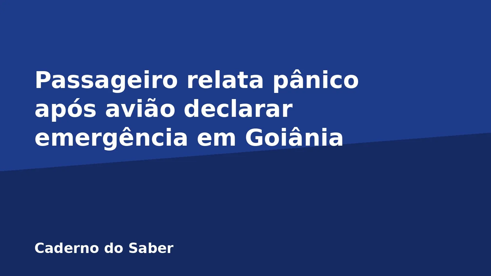 Passageiro relata pânico após avião declarar emergência em Goiânia