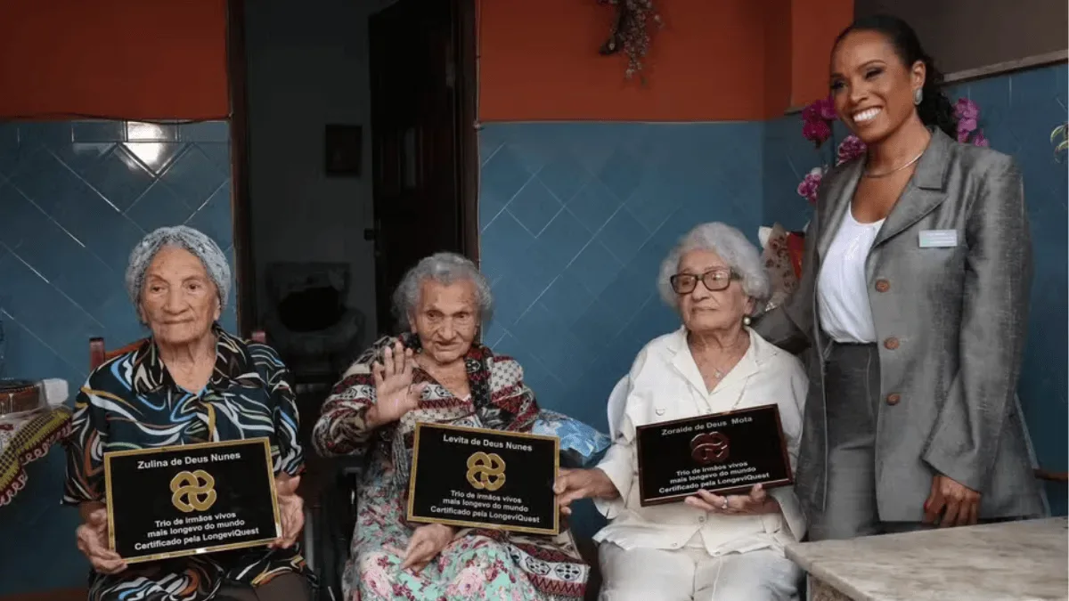 Três irmãs do Rio recebem recorde mundial por longevidade conjunta