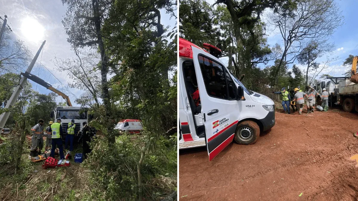 Choque elétrico deixa jovem inconsciente e homem ferido em Chapecó